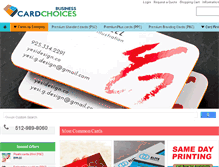 Tablet Screenshot of businesscardchoices.com